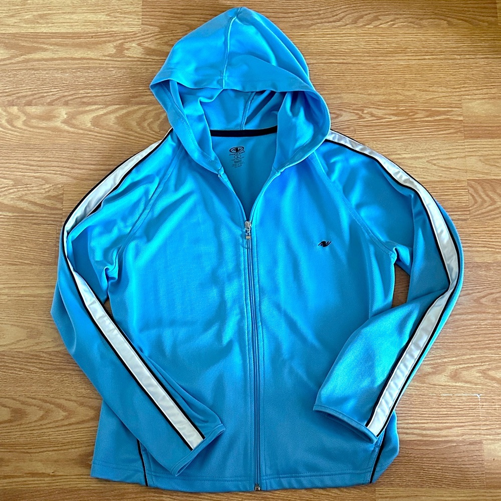 Athletic Works Light Blue Zip-Up Jacket